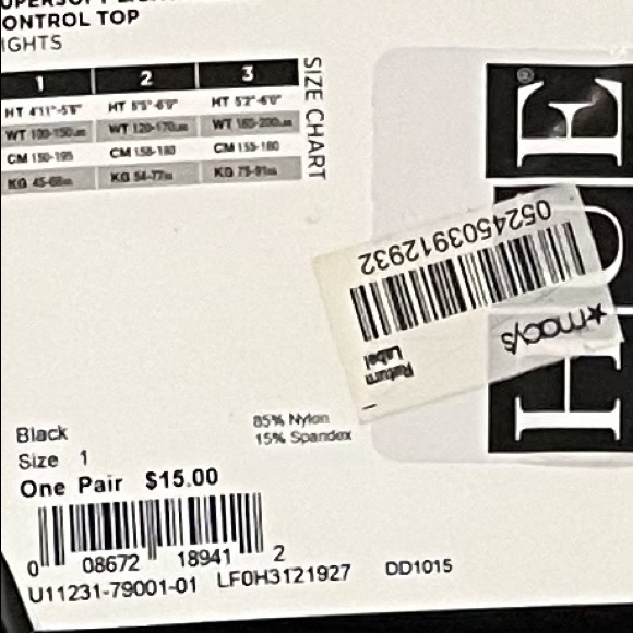 Black opaque tights. New in package, never worn. - Picture 4 of 4